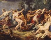 彼得 保罗 鲁本斯 : Diana and her Nymphs Surprised by the Fauns